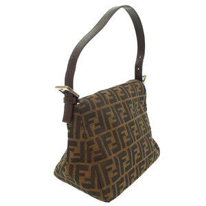 Fendi Shoulder Leather Handbag Shoulder Bag Zucca Bag